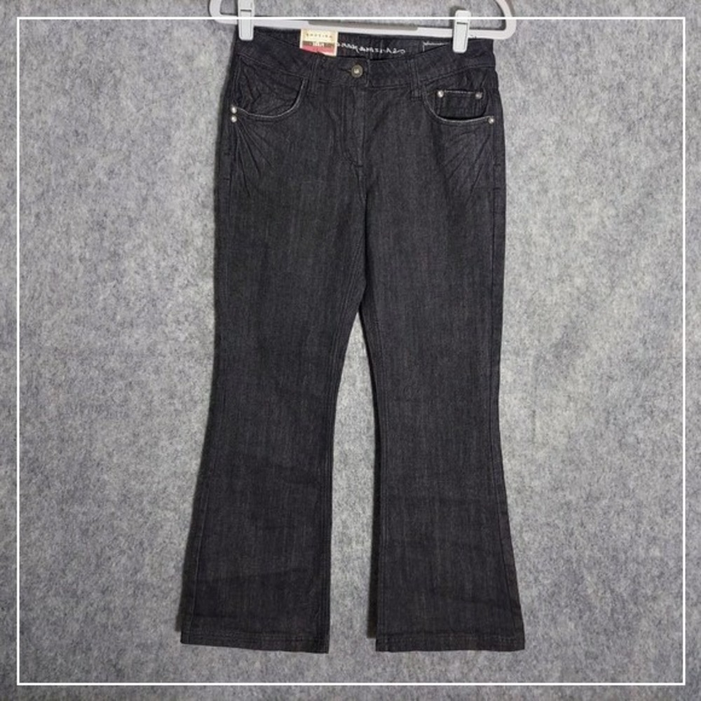 Y2K Arizona‎ Girls Jeans Plus 8 Bootcut Stonewash Stretch Embroidery Rhinestone